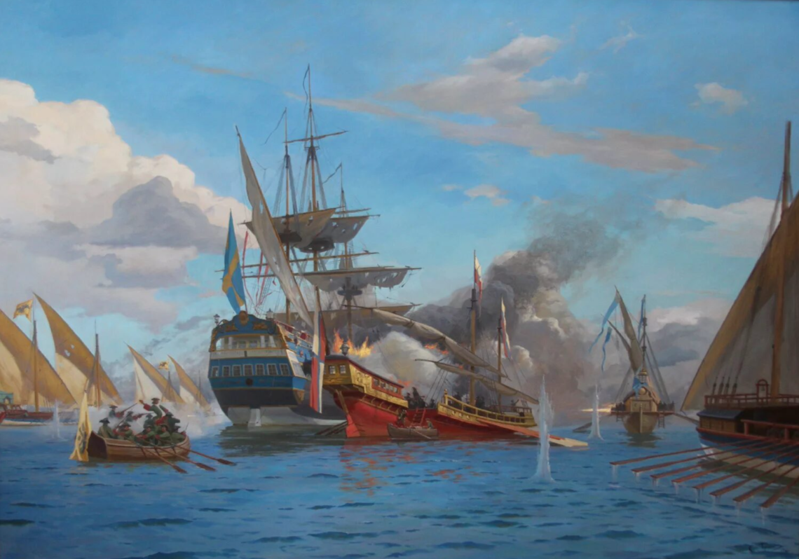 9 августа история. Гангутское сражение 1714. Гангутское Морское сражение 1714. 1714 Сражение у мыса Гангут.